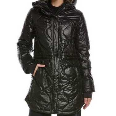 French Connection Quilted Black Hooded Puffer Jac… - image 1