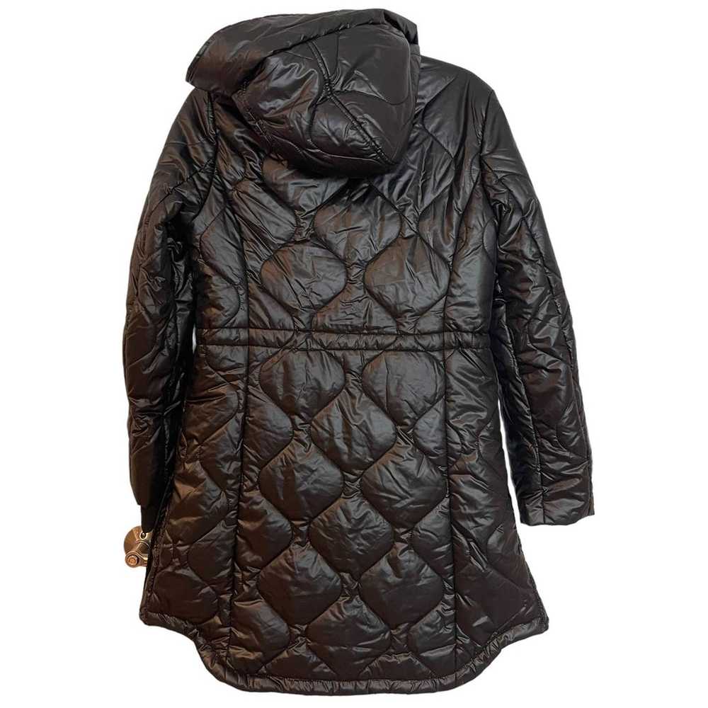 French Connection Quilted Black Hooded Puffer Jac… - image 5