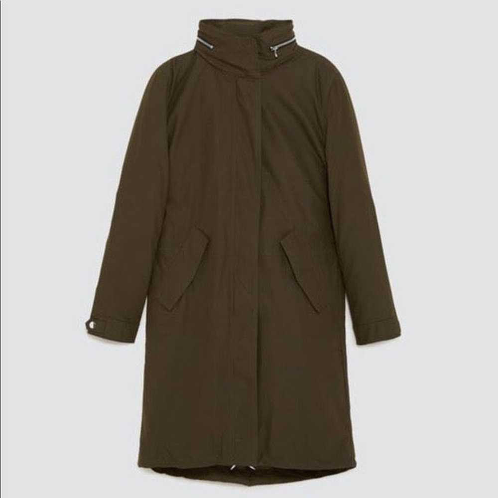 NEW Zara Water Repellent Hooded Layer Parka • Arm… - image 11