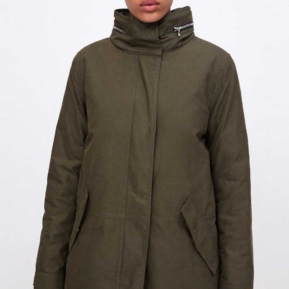 NEW Zara Water Repellent Hooded Layer Parka • Arm… - image 3