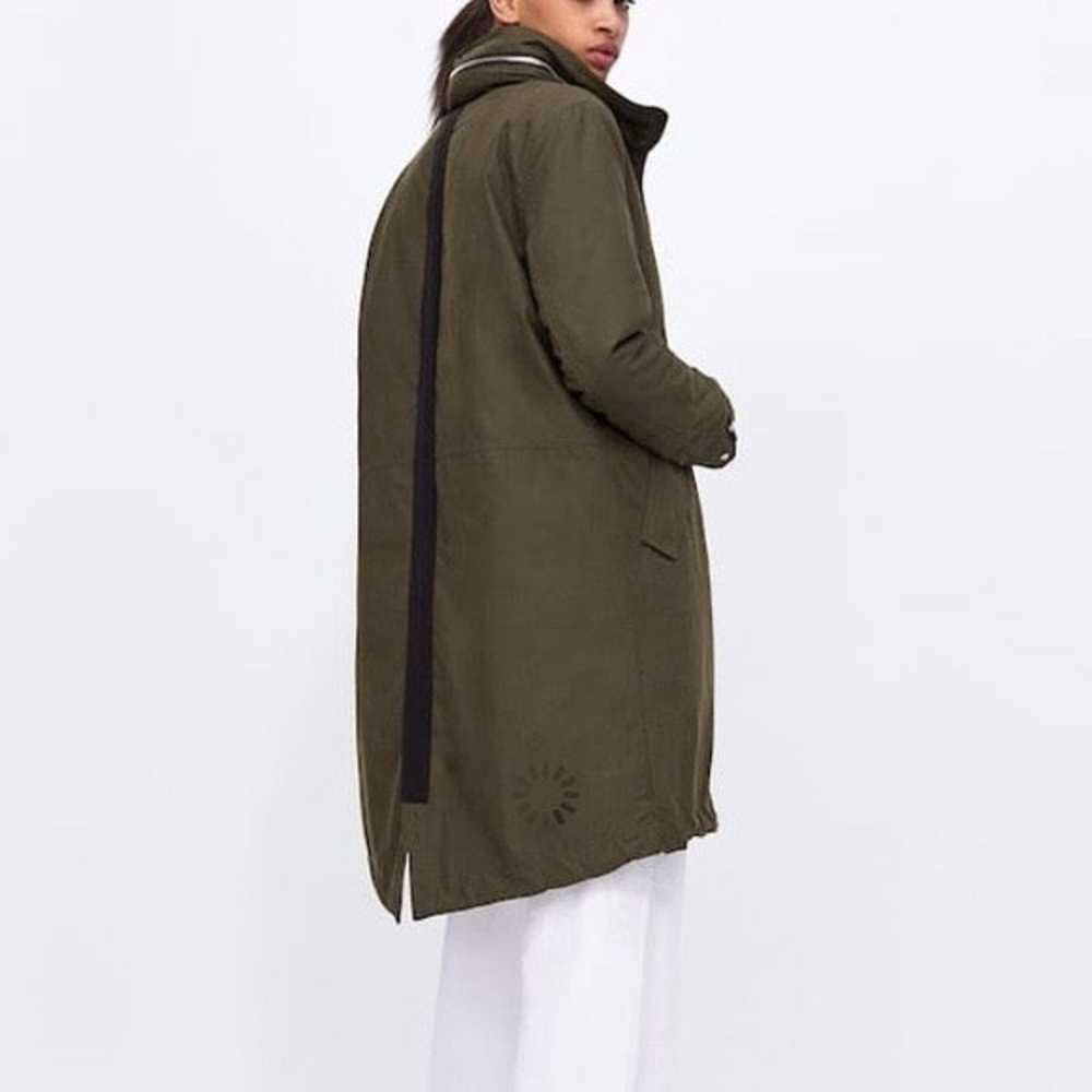 NEW Zara Water Repellent Hooded Layer Parka • Arm… - image 4