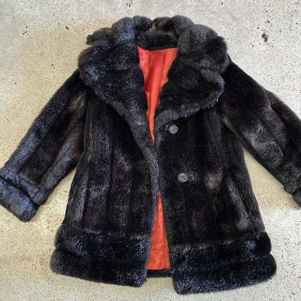Vintage brown Faux Fur Coat - image 7