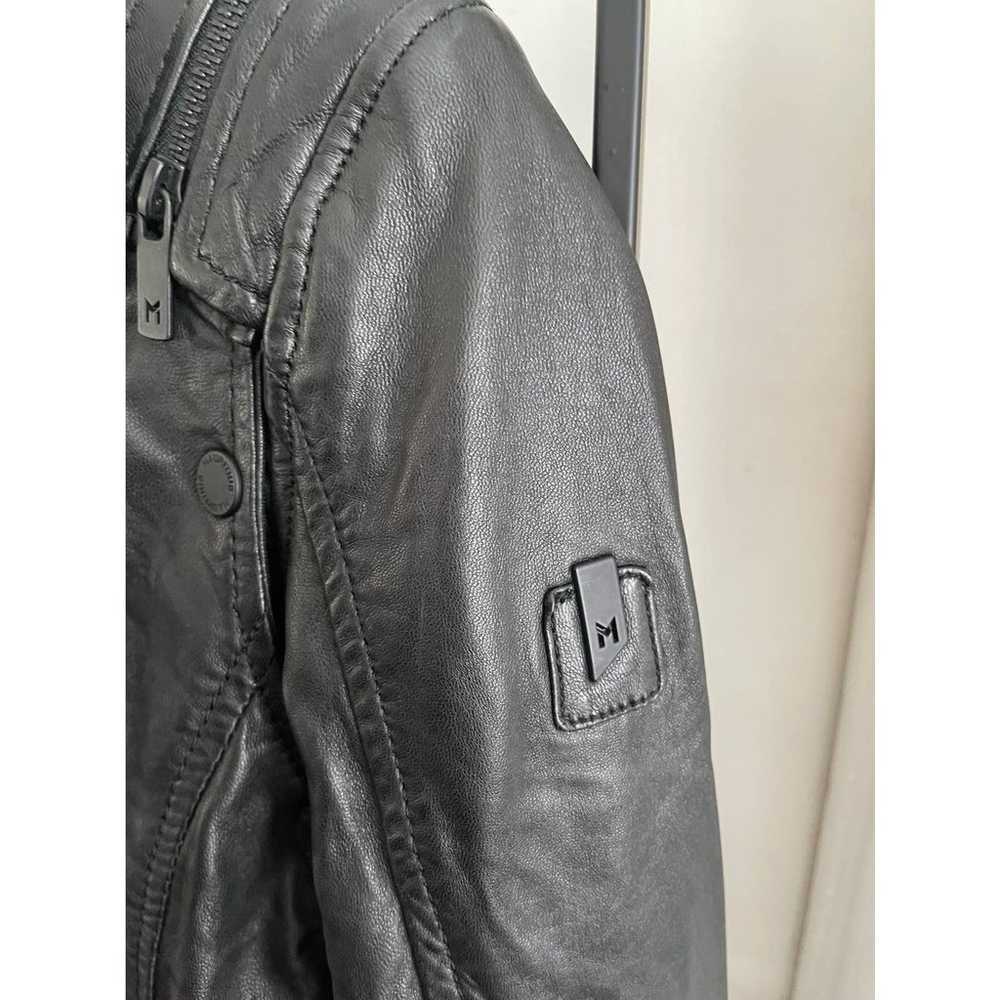 Luxury Black Leather MAURITIUS MOTO Jacket Size S - image 11