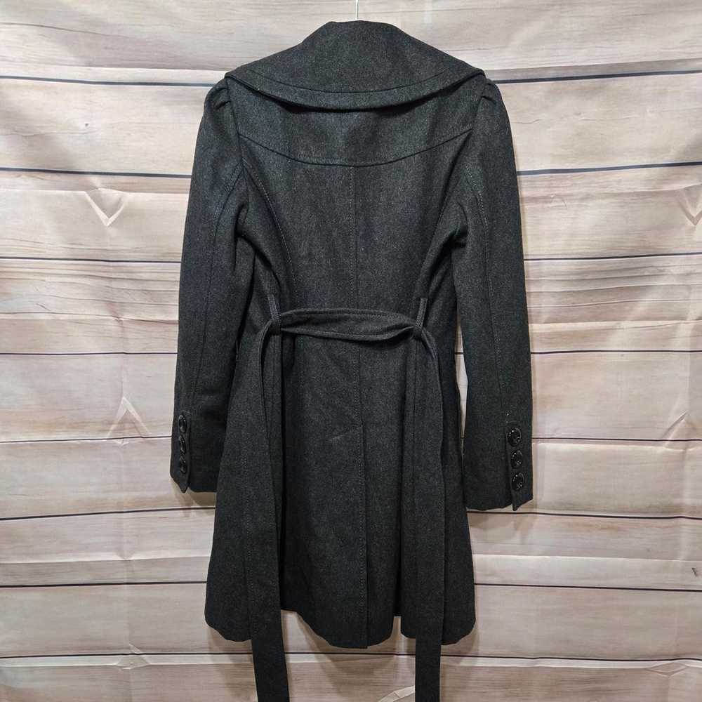 Guess Dark Grey Wool Blend Heavy Mid-Length Peaco… - image 12