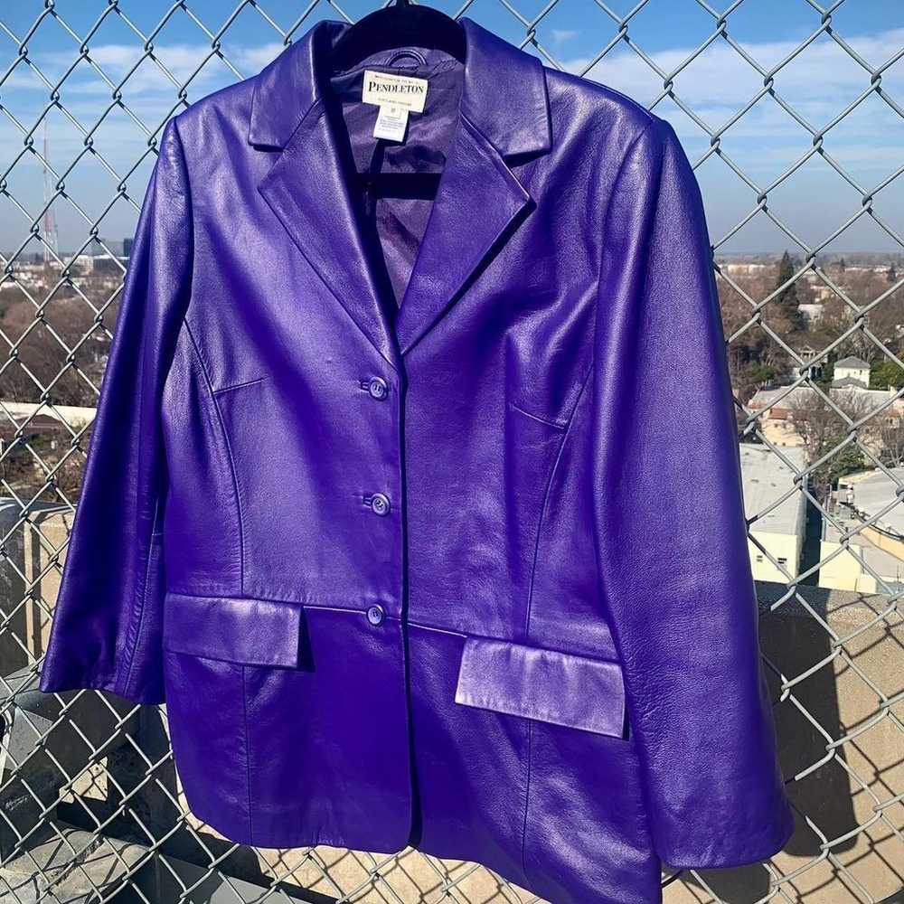 Violet Pendleton Leather Jacket - image 1