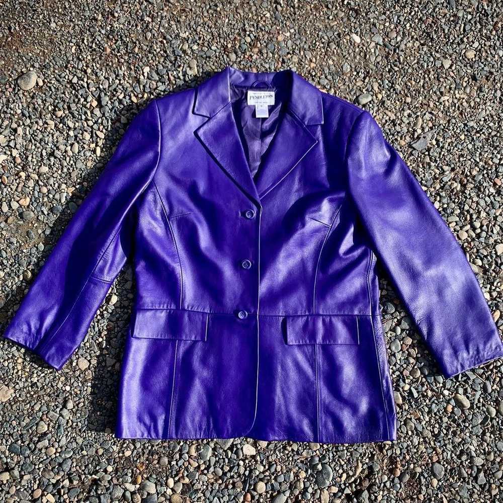 Violet Pendleton Leather Jacket - image 2