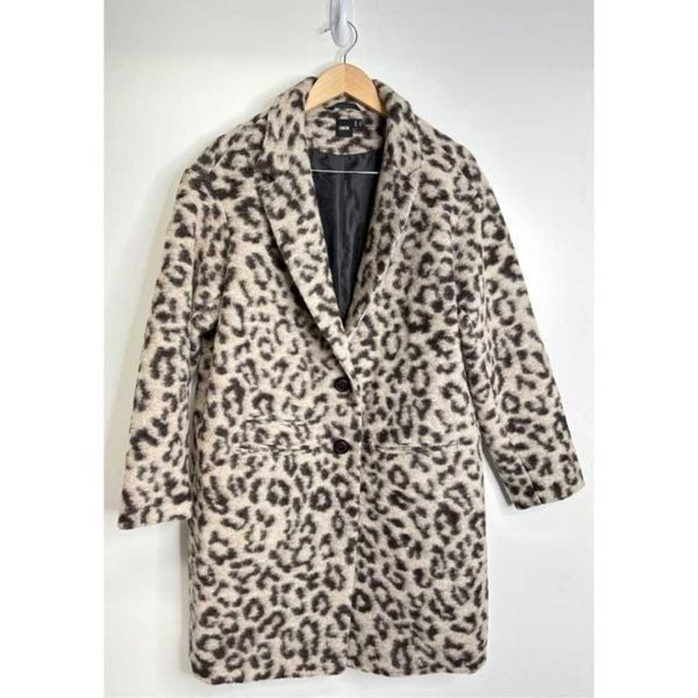 ASOS Wool Overcoat Womens Size 10 Leopard Print T… - image 1