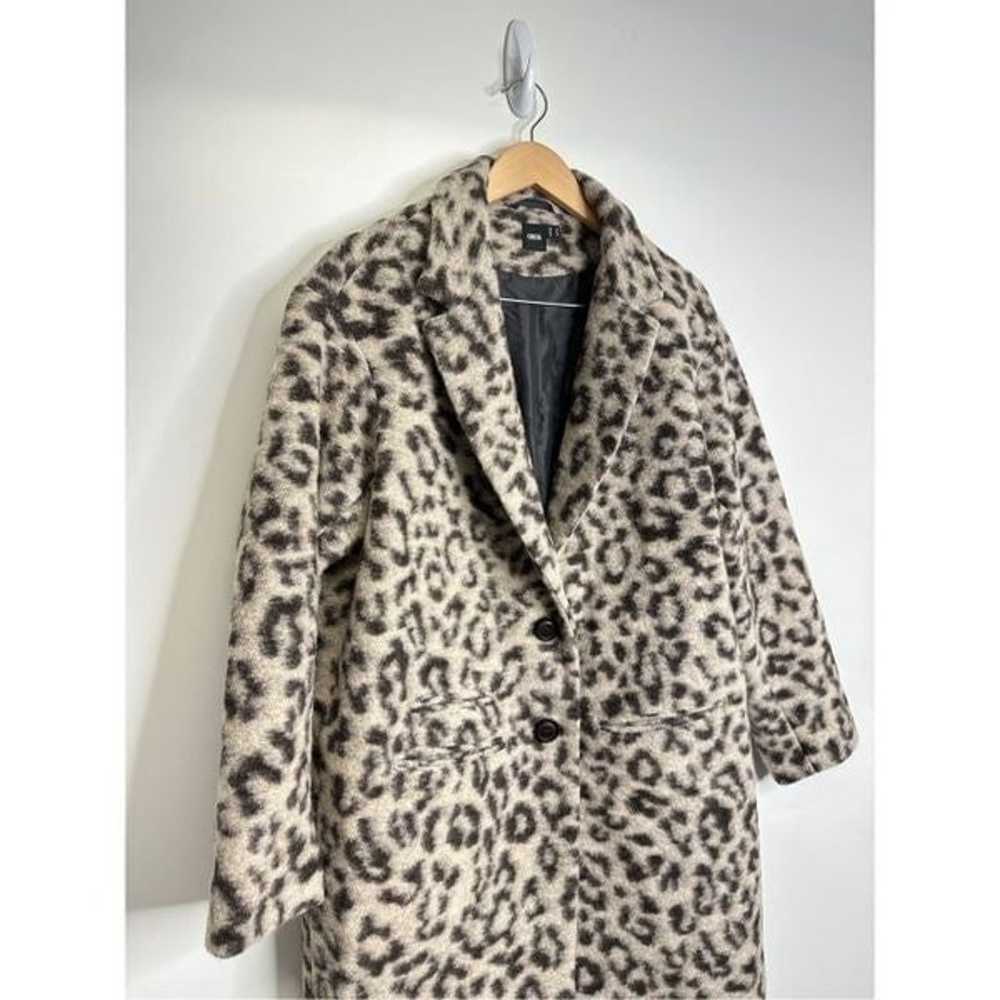 ASOS Wool Overcoat Womens Size 10 Leopard Print T… - image 2