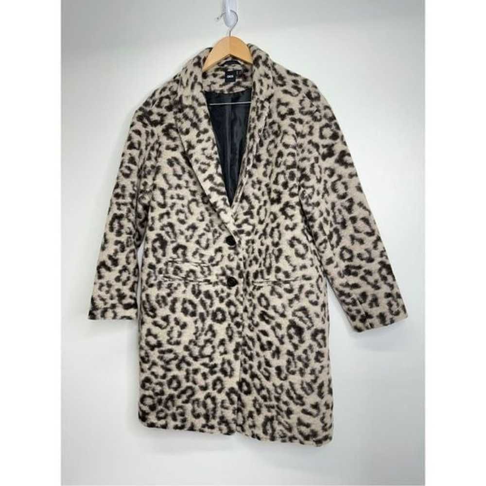 ASOS Wool Overcoat Womens Size 10 Leopard Print T… - image 3