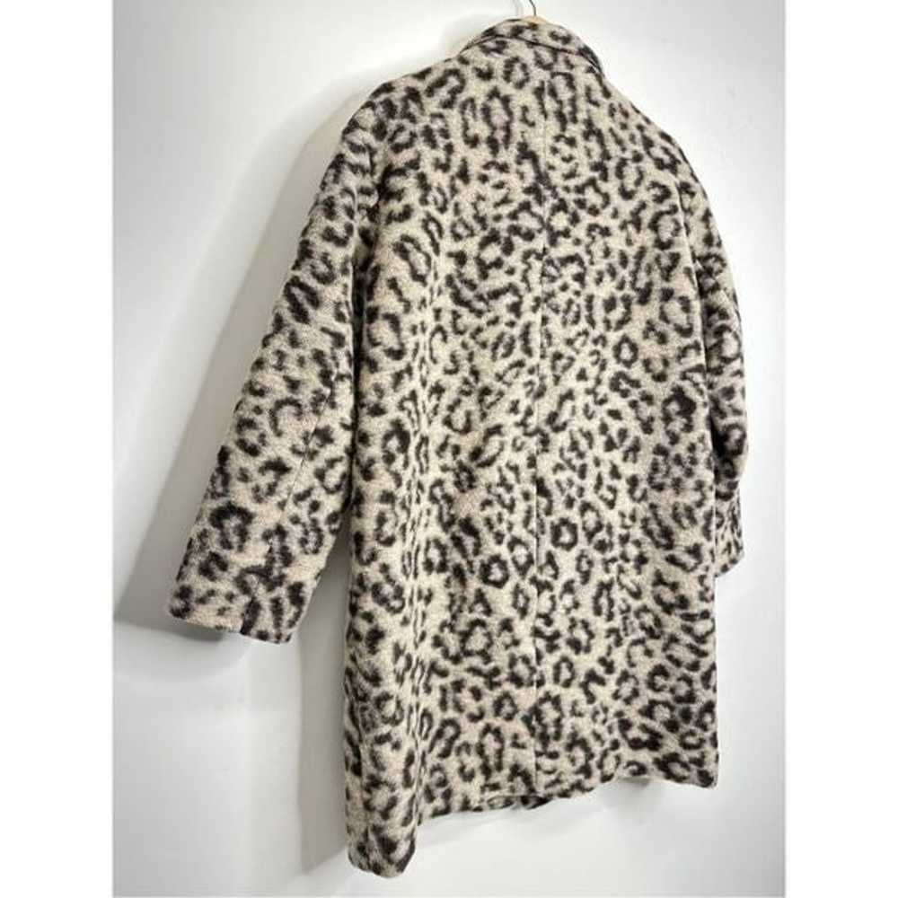 ASOS Wool Overcoat Womens Size 10 Leopard Print T… - image 5