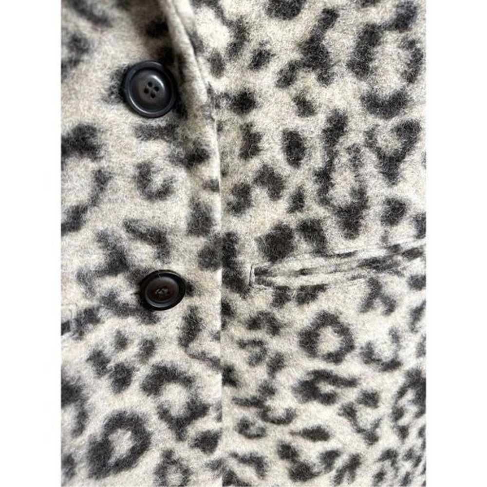 ASOS Wool Overcoat Womens Size 10 Leopard Print T… - image 8