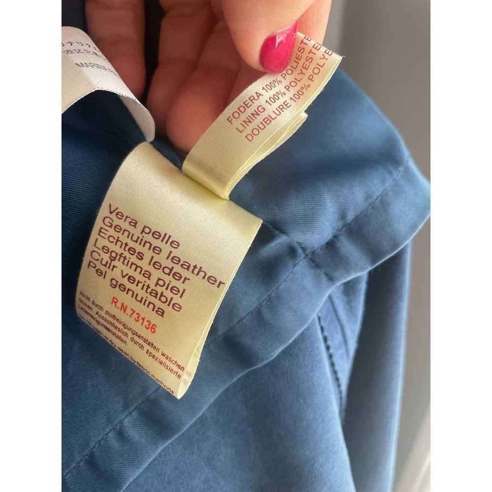 Marina Rinaldi Blue Suede Blazer Jacket w/ belt -… - image 9