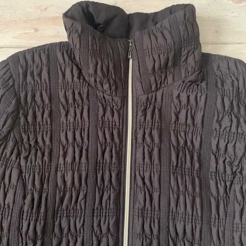 Ann Klein XL Women’s Black Zip Up Puffer Jacket S… - image 4