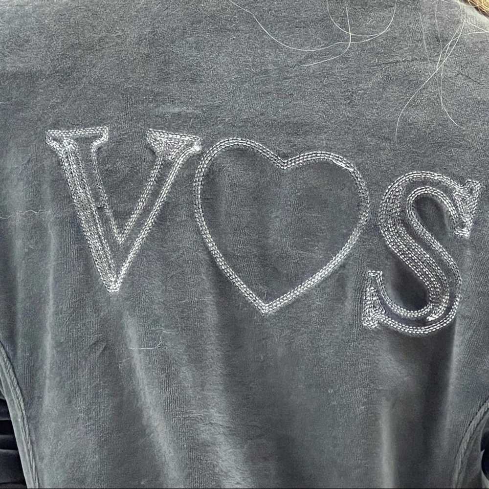Victoria Secret Velour Jogging Set Dark Grey  Zip… - image 4