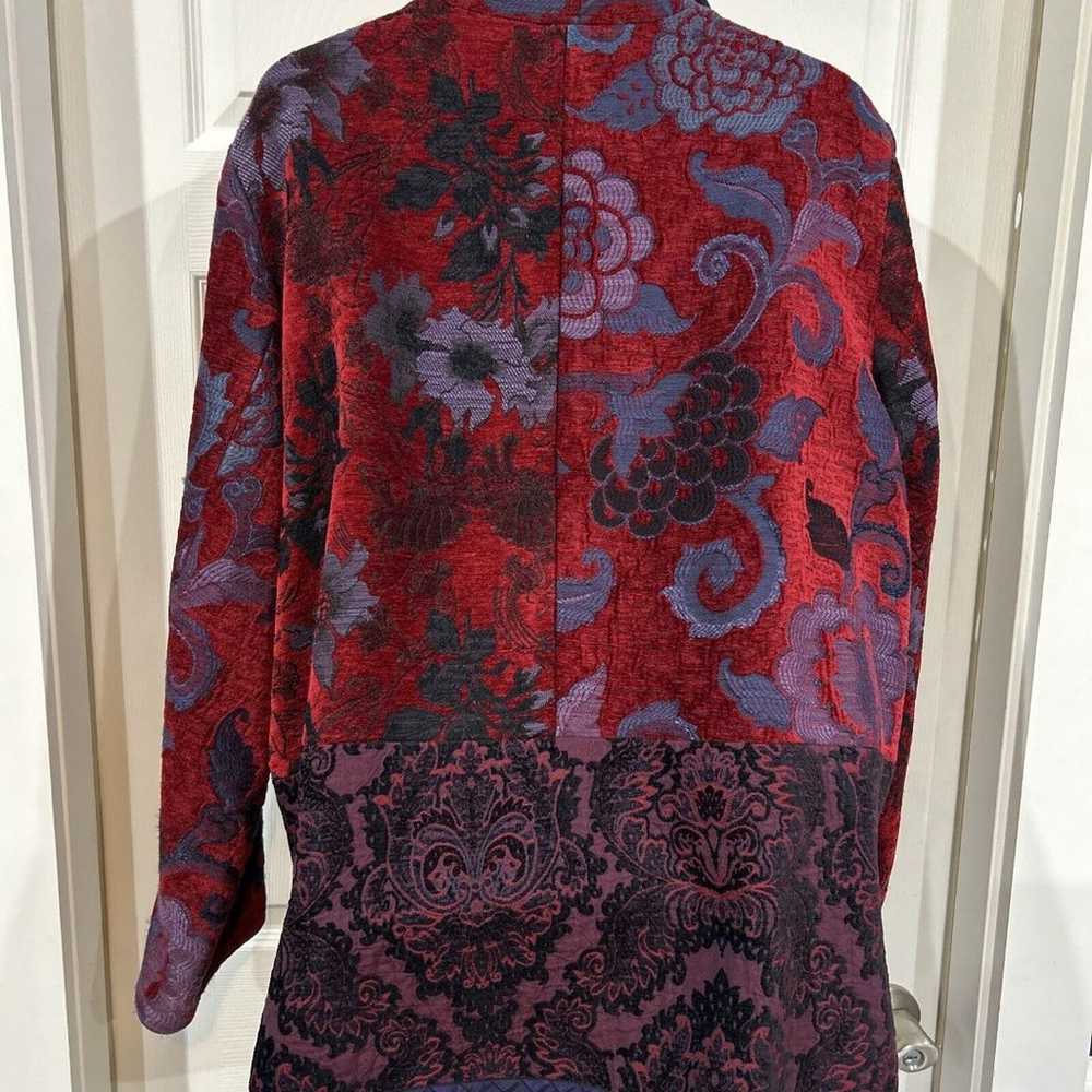 Mary Lynn O'Shea Hand-Woven Purple & Red Jacquard… - image 10