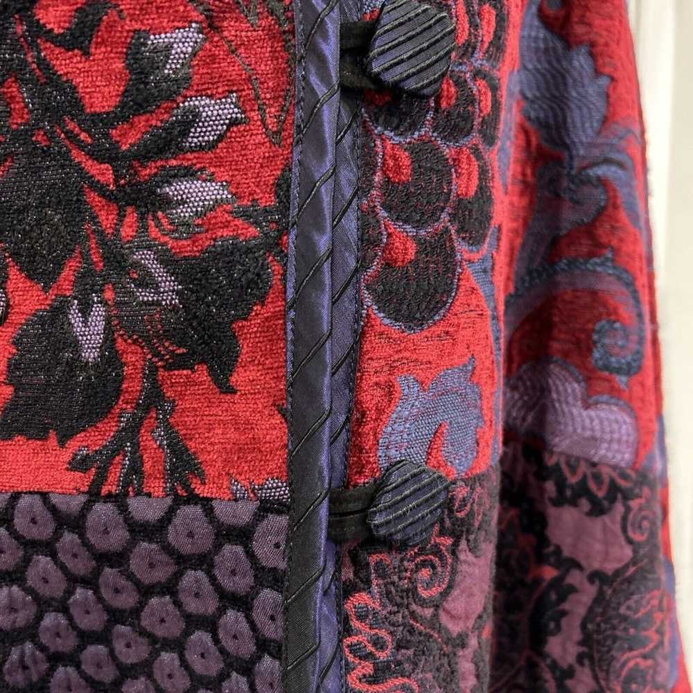 Mary Lynn O'Shea Hand-Woven Purple & Red Jacquard… - image 9