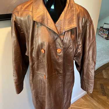 Vintage Giovinezza Moda by Rocco Oversized Leather Jacket shops Womens Medium 80s Luxe