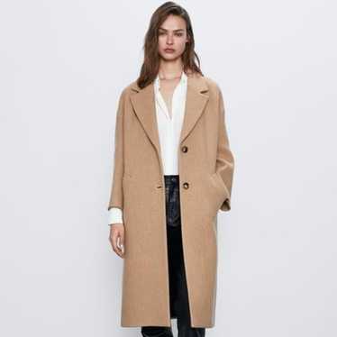 NEW Zara Manteco Italian Premium Fabric Long Coat 