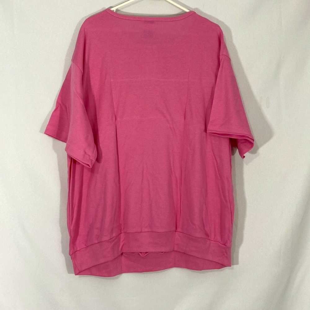 Vintage Only Necessities Womens Pink Short Sleeve… - image 2
