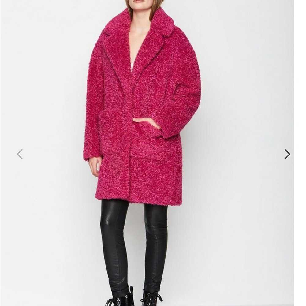 BCBG Florence borg Teddy Coat Fuchsia - image 1