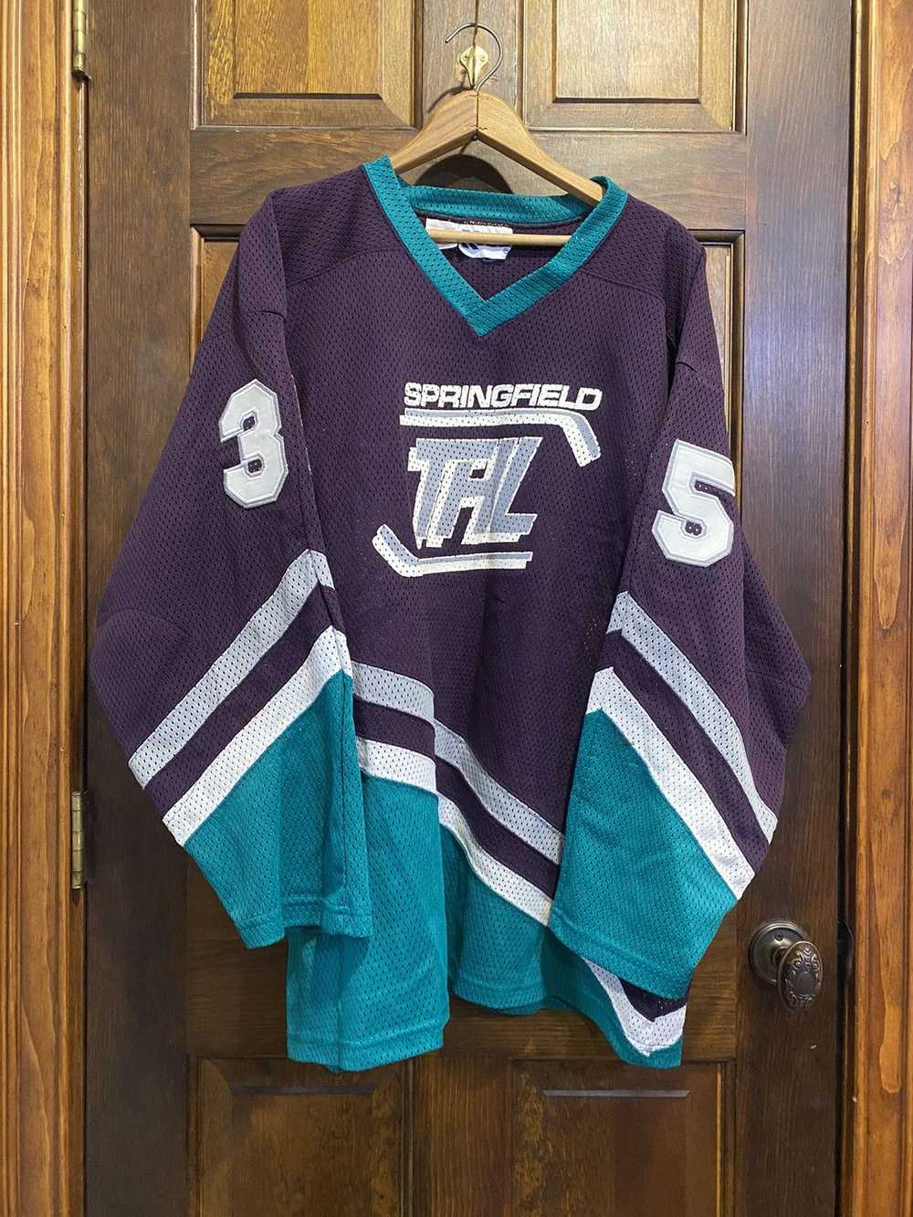 Vintage Kobe Springfield THL Hockey Jersey Mesh P… - image 1