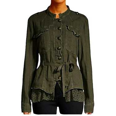 Free People Green Military Jacket