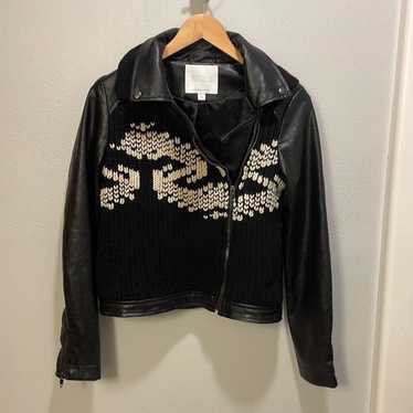Anthropologie faux leather moto jacket - image 1
