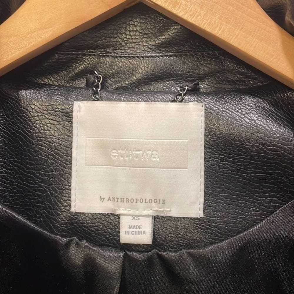 Anthropologie faux leather moto jacket - image 3