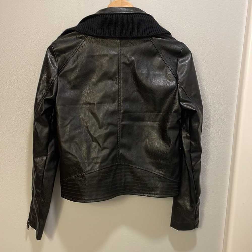Anthropologie faux leather moto jacket - image 5