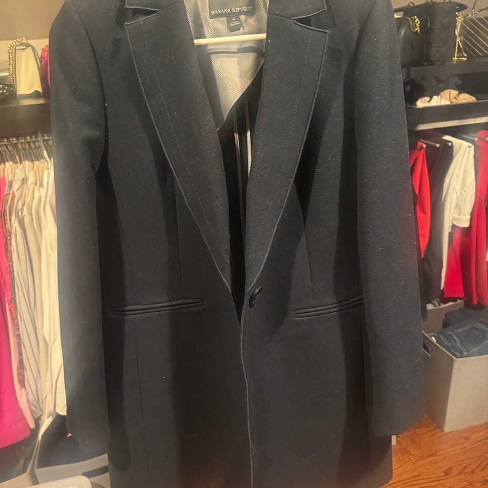 Italian Wool Blazer Coat in Navy - image 1