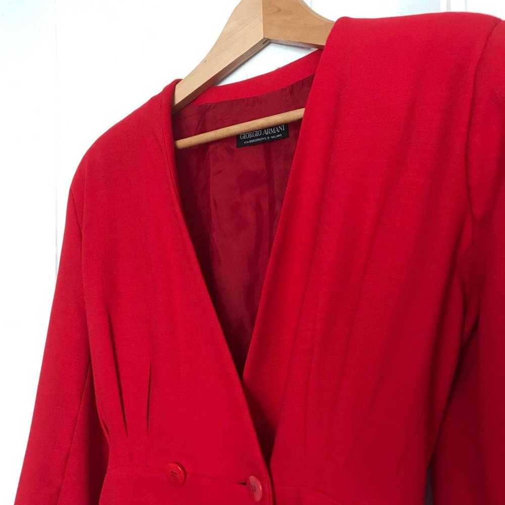 Giorgio Armani Red Women’s Blazer Size S - image 7