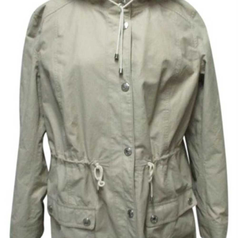 Coach Beige XL Hooded Jacket Anorak Women Pockets… - image 1