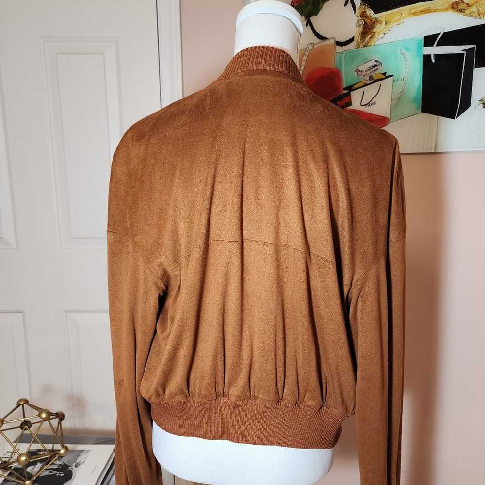 House of CB Tan Suedette Bomber Jacket - image 5