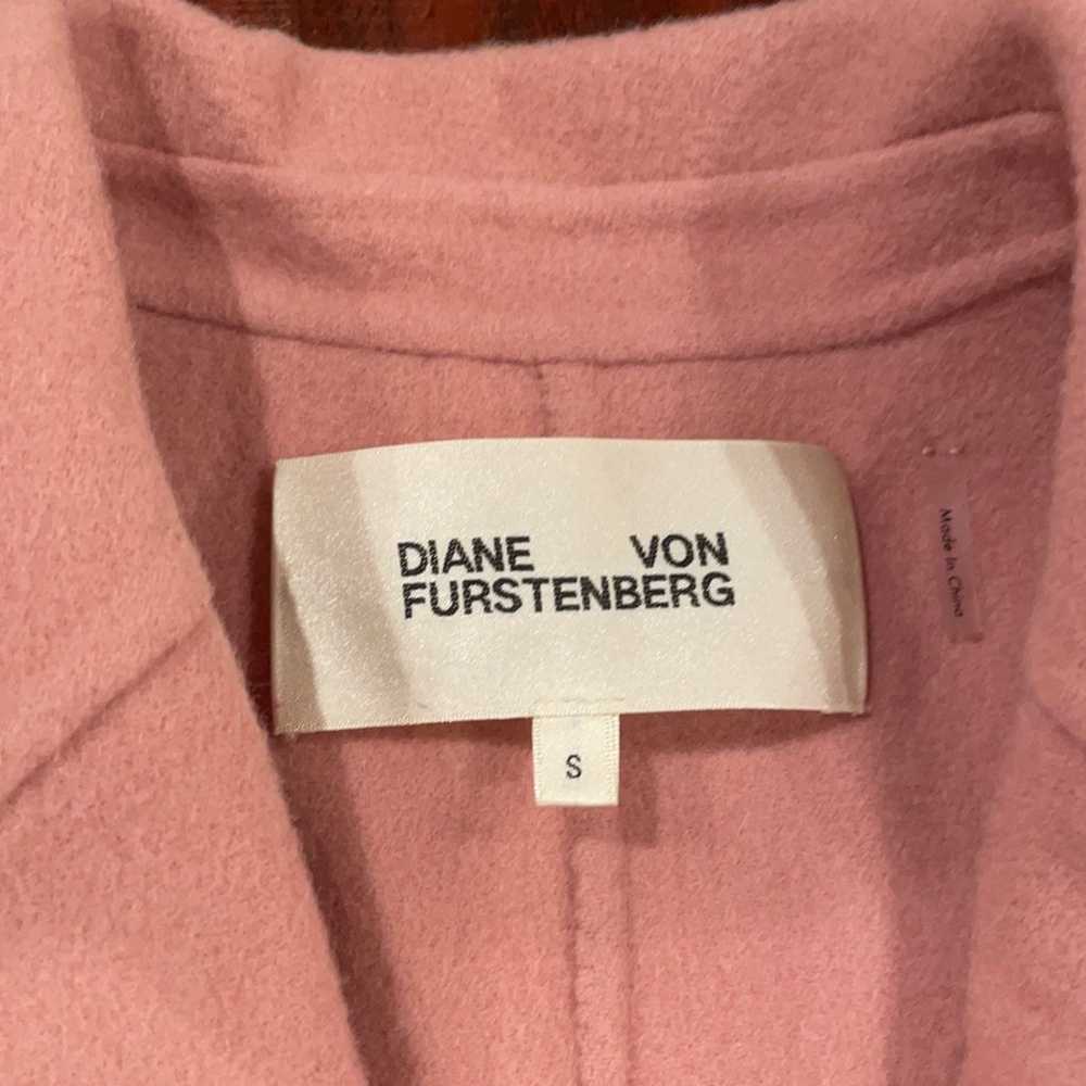 Womens DVF pink coat size S - image 3