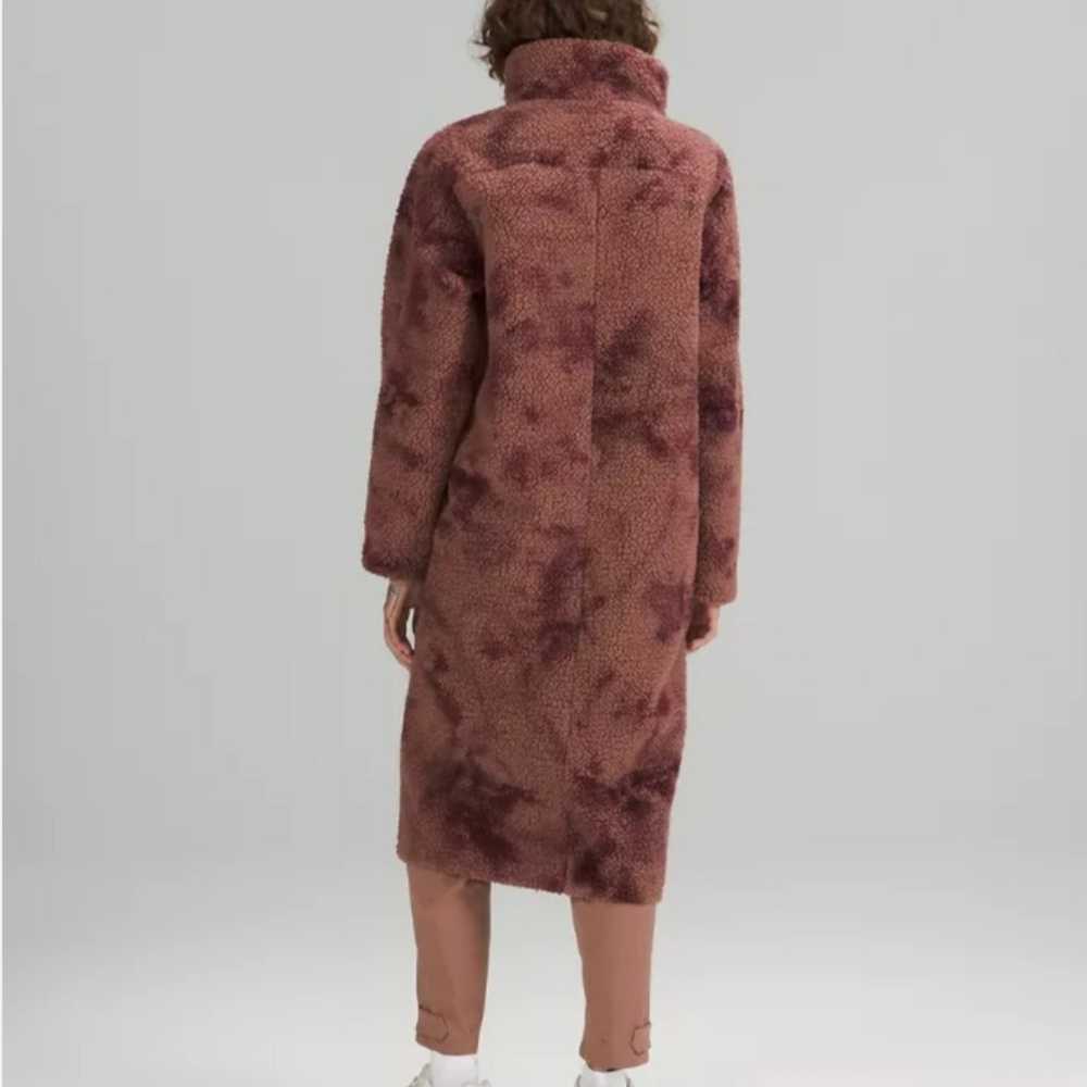 Lululemon Mauve Textured Fleece Coat Jacket - image 2