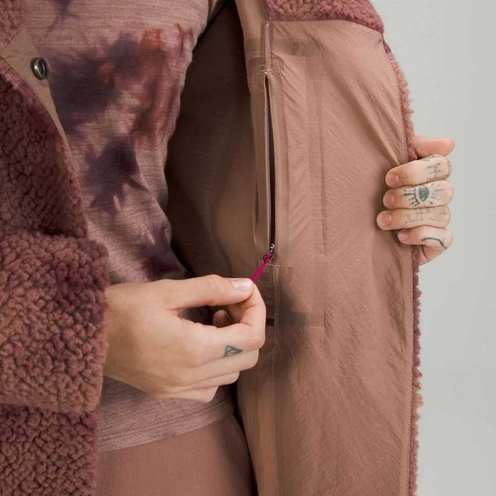 Lululemon Mauve Textured Fleece Coat Jacket - image 6