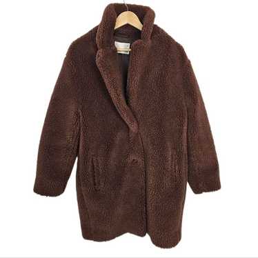 Aritzia Wilfred Teddy Coat Chocolate Brown Long S… - image 1