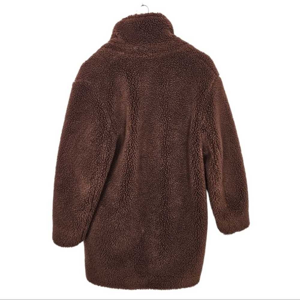 Aritzia Wilfred Teddy Coat Chocolate Brown Long S… - image 2