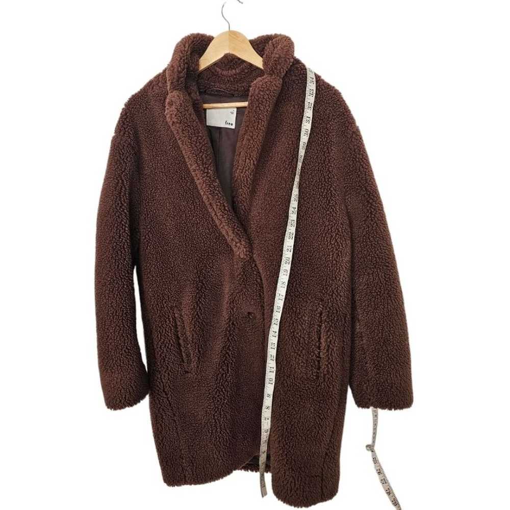 Aritzia Wilfred Teddy Coat Chocolate Brown Long S… - image 3