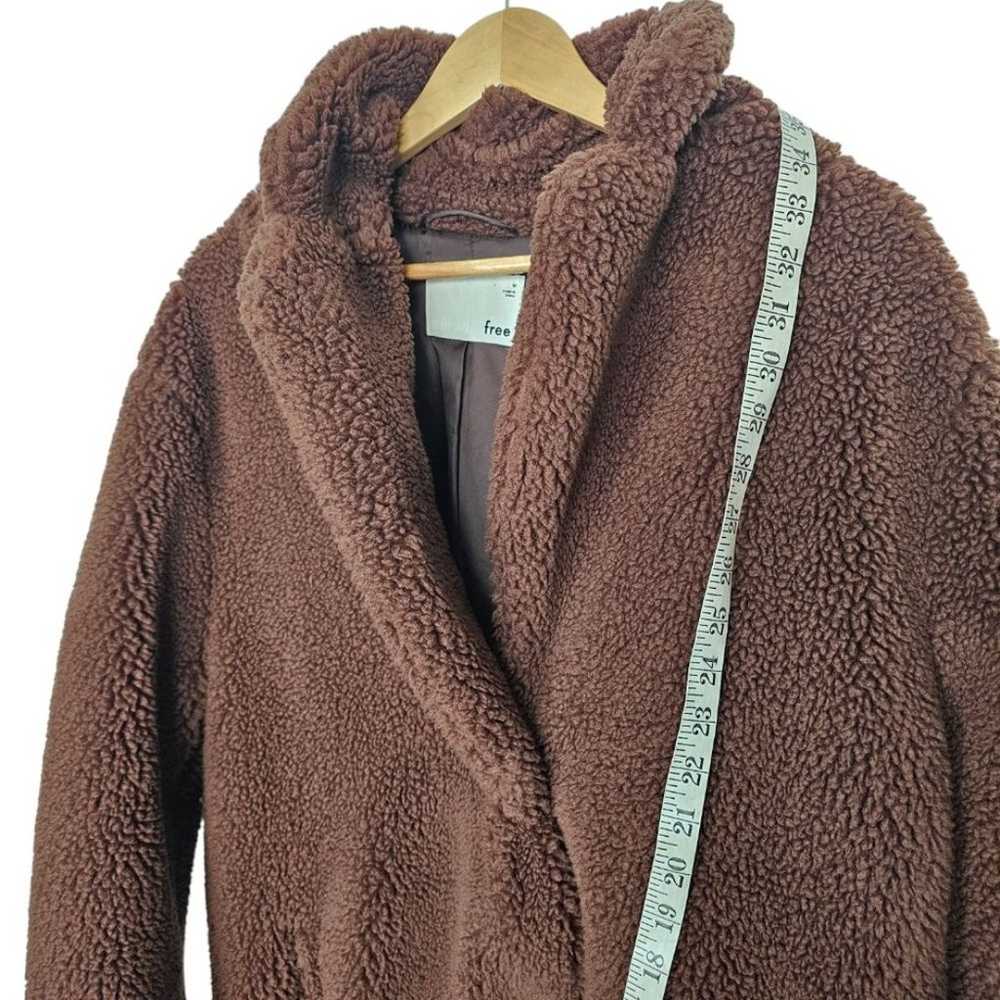 Aritzia Wilfred Teddy Coat Chocolate Brown Long S… - image 4