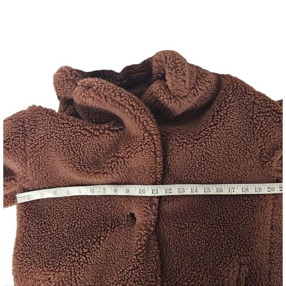 Aritzia Wilfred Teddy Coat Chocolate Brown Long S… - image 5