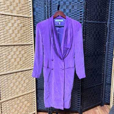 Tahari Womens Vintage Jacket Dress Size 8 Purple S