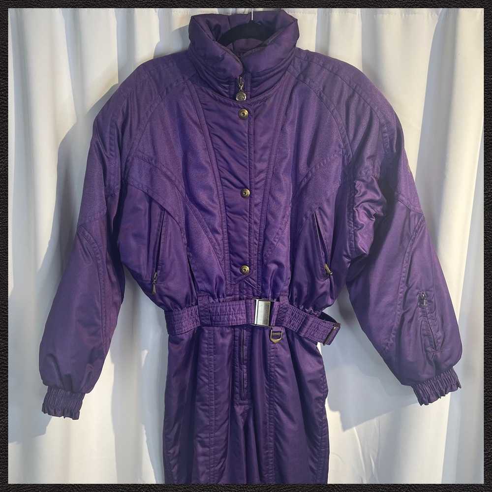 Vintage 90’s Descente Purple One Piece Ski Suit -… - image 2