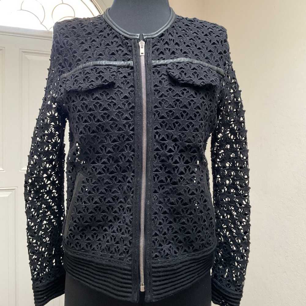 IRO  Lewison Star Cut Out Jacket with Leather Trim - image 2