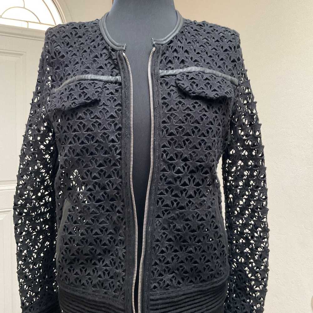 IRO  Lewison Star Cut Out Jacket with Leather Trim - image 3