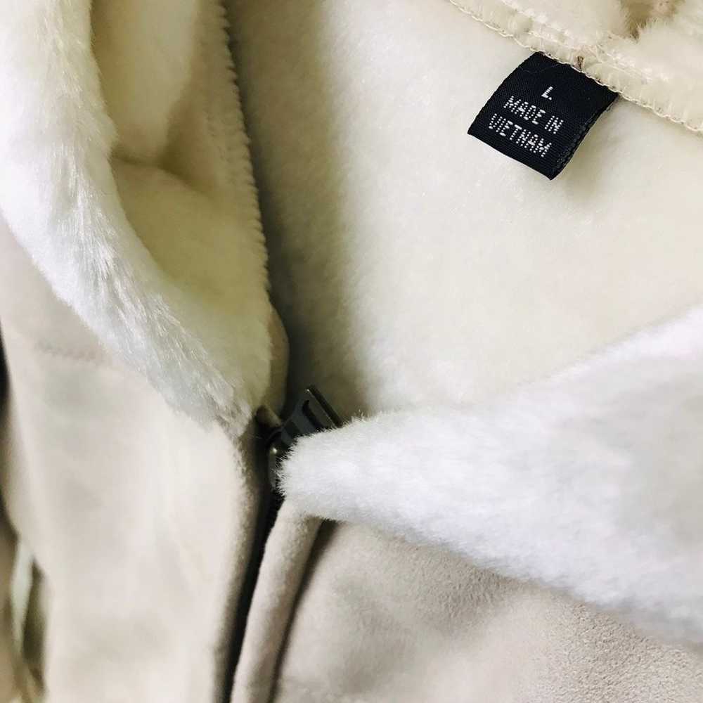Fleet Street Faux Fur Suede Women Zip-Up Hooded F… - image 3