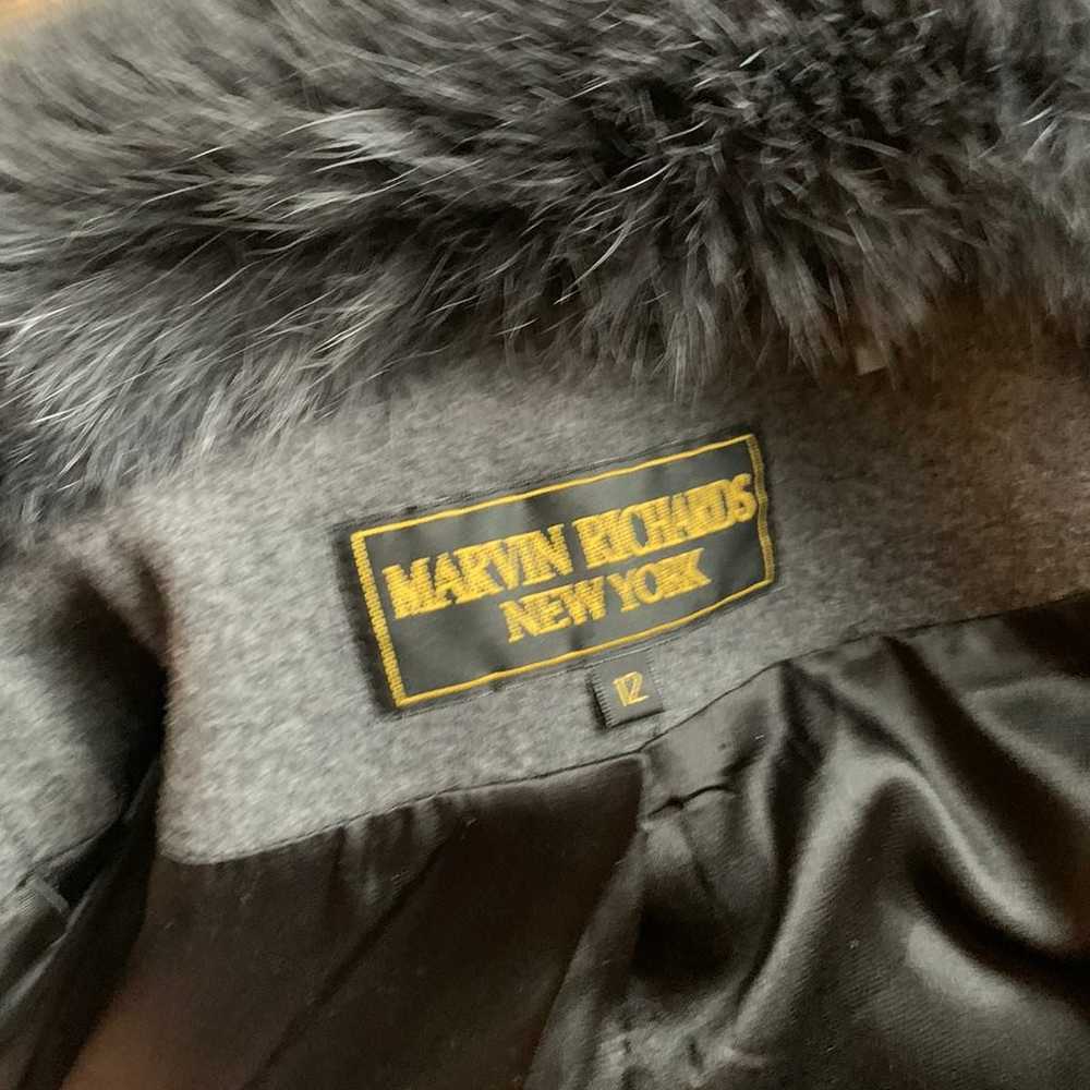 Marvin Richards gray full length fur coa - image 1