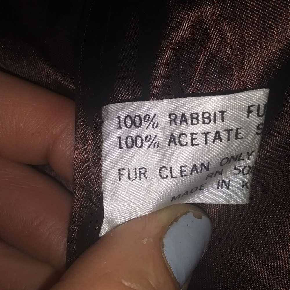 100 percent rabbit fur coat - image 1