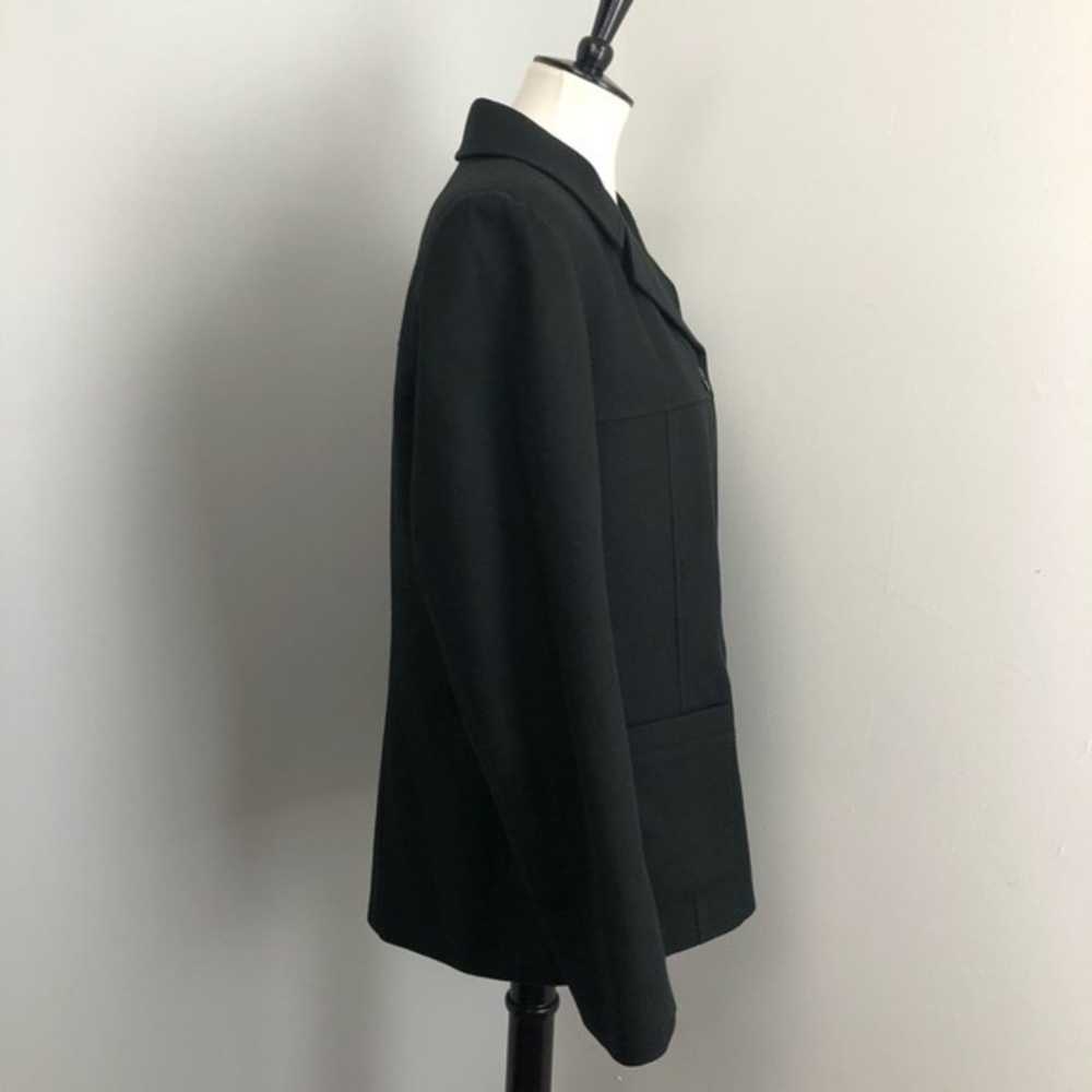 Sandro Black Wool Button Up Jacket Sz 12 - image 2