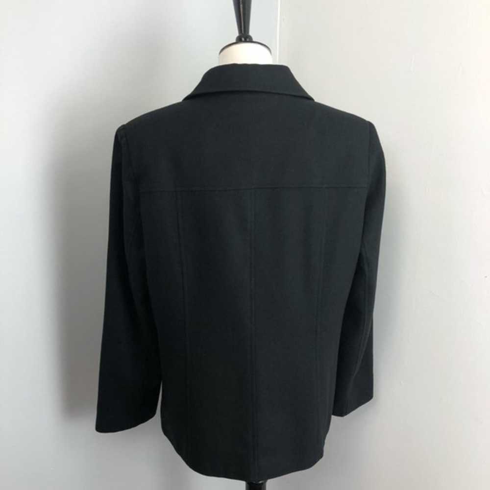 Sandro Black Wool Button Up Jacket Sz 12 - image 3